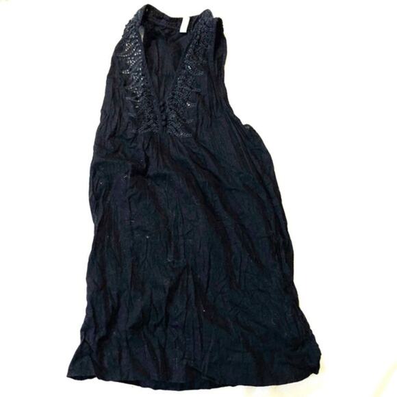 Free People Embellished Black Mini Sundress | Sz XS - Picture 6 of 6